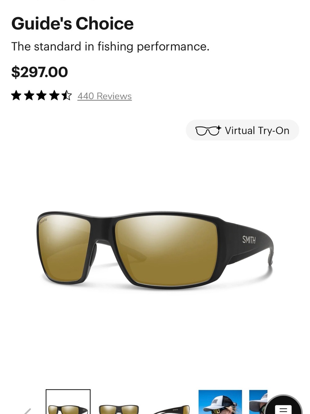 SMITH Matte Black Sunglasses with Gold Lenses